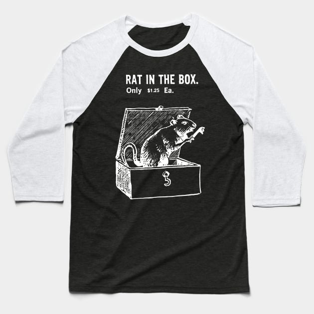 Rat In The Box Baseball T-Shirt by kthorjensen